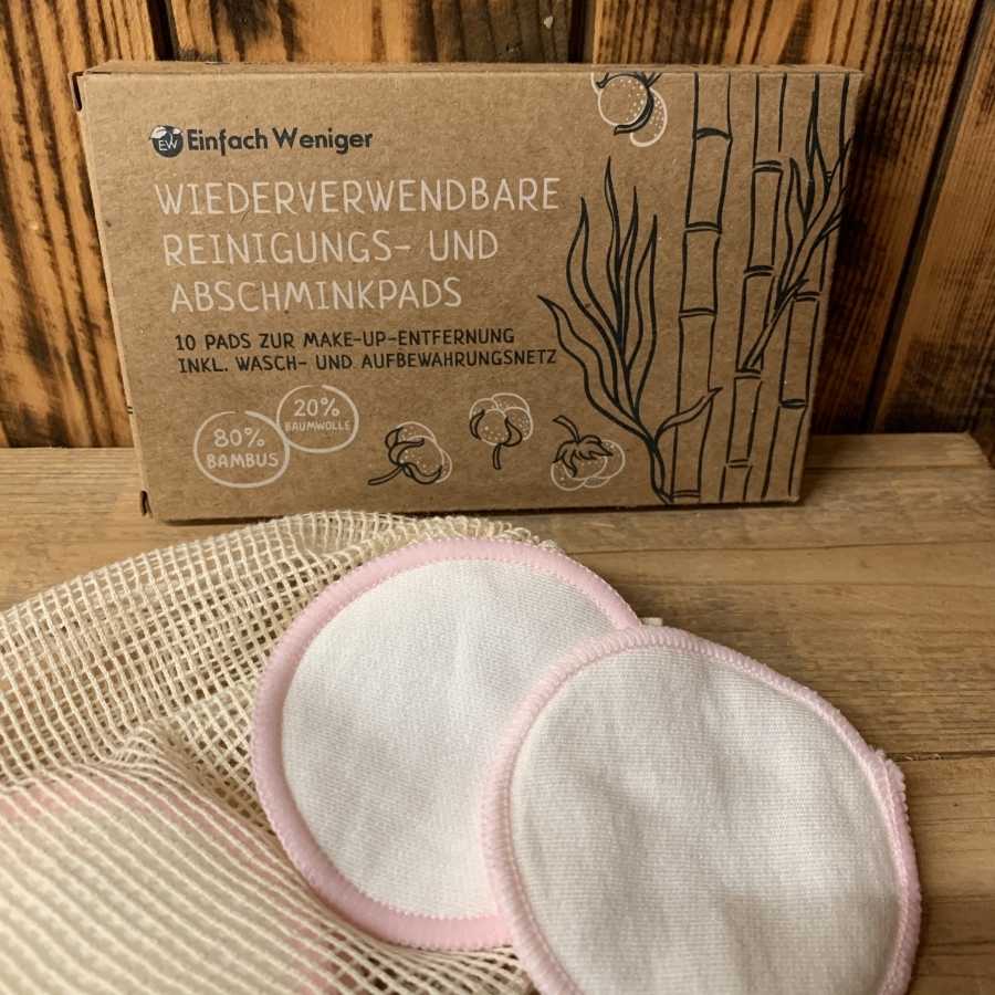 Disques de démaquillage réutilisables en bambou, naturel, cosmétiques, zéro déchets, fribourg, suisse, artisanal