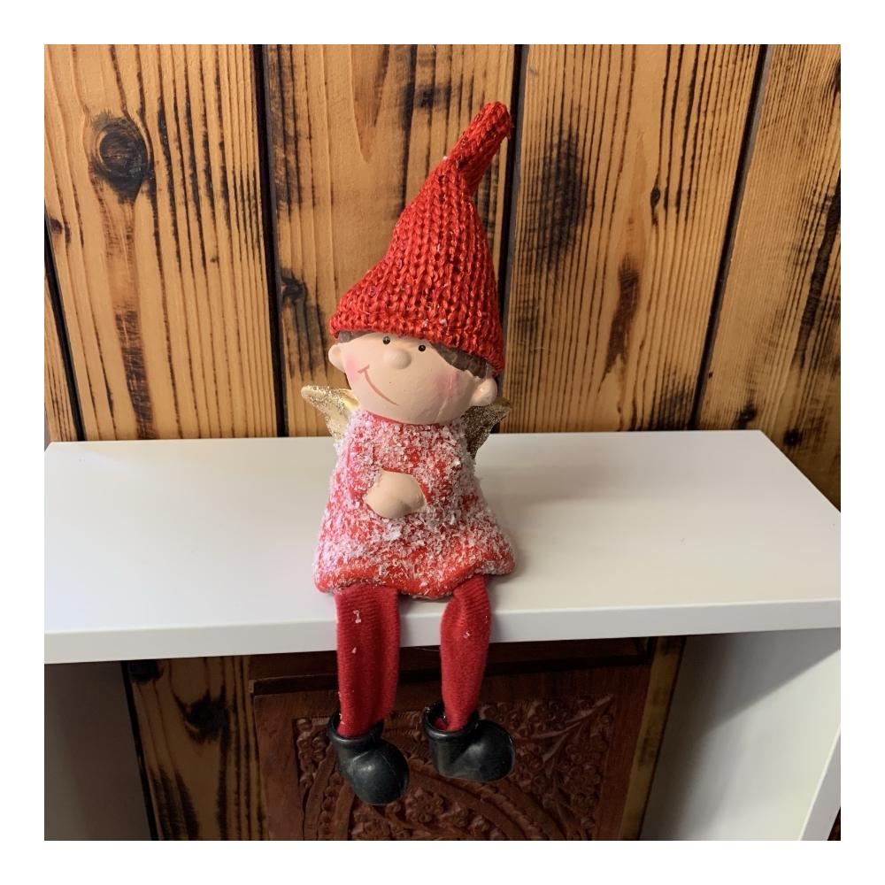 Rot-goldene Keramik-Elf