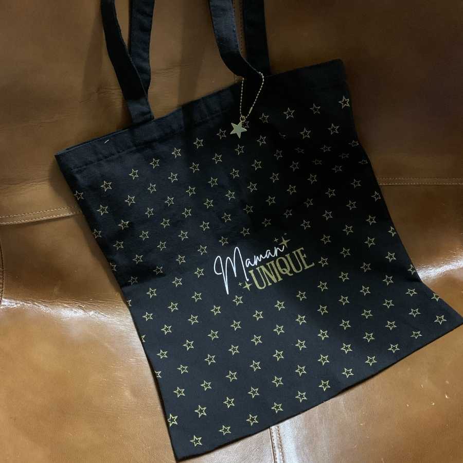Sac Tote Bag "Maman unique",  cadeaux, produits naturels, artisanat,  Harry Potter, Star Wars, Fribourg, Suisse, en ligne