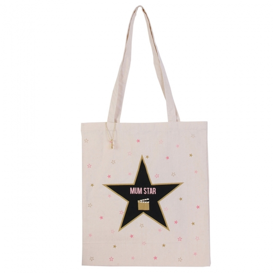 Tasche Tot Bag "Mum Star" Shop, Geschenke, Naturprodukte, Kunsthandwerk, Harry Potter, Star Wars, Fribourg, Schweiz, online