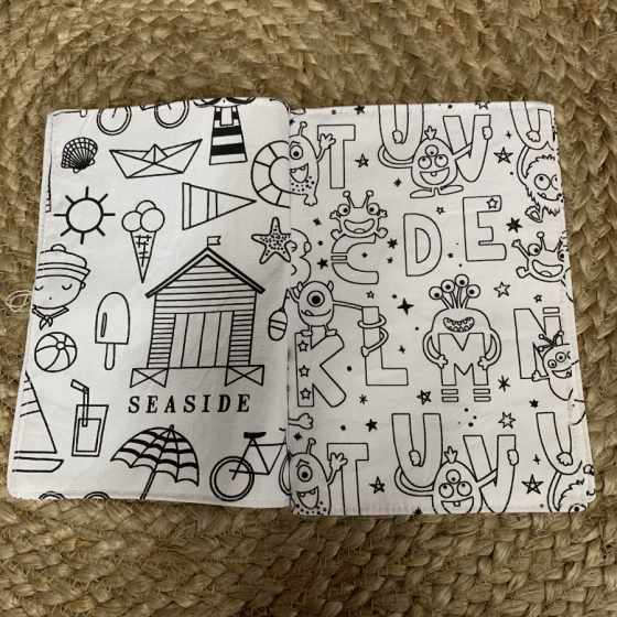 Petit Livre Lavable En Tissu A Colorier Fees