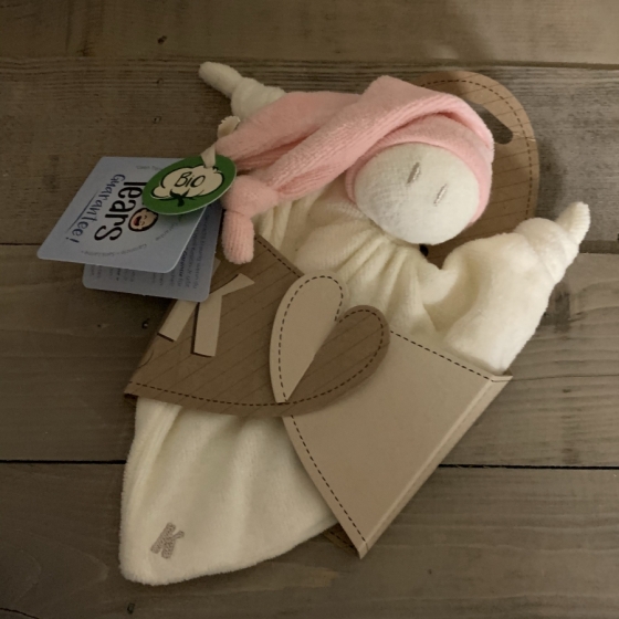 Doudous chiffon bonnet rose - Keptin-Jr, écologique, naturel, Fribourg, Suisse