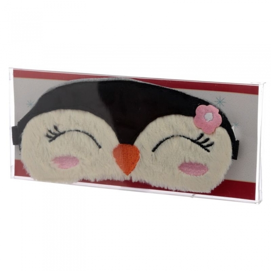 Masque Peluché pour les Yeux - Pingouin