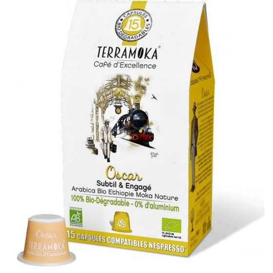 Sir Oscar Bio-Kaffee 15 biologisch abbaubare Kapseln - Terramoka