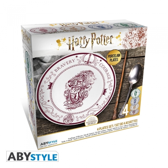 Assiettes - Maisons Poudlard - Harry Potter - set de 4 assiettes