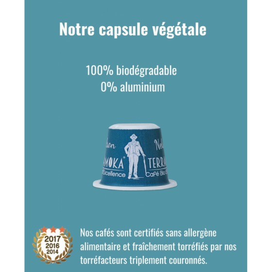Mister Nelson Café Bio 15 Capsules Biodégradables - Terramoka