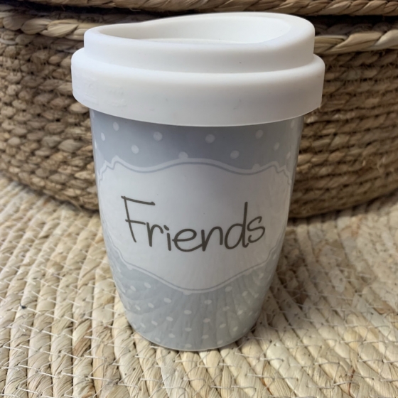 Becher coffee to go Porzellan "Friends"