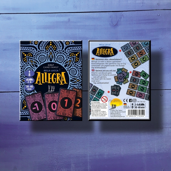 ALLEGRA - Das heitere und doch knifflige Karten-Ablegespiel DE/EN