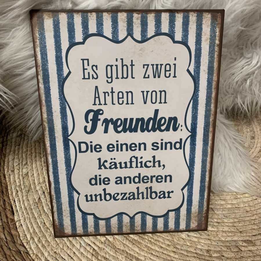 Panneau en métal Es gibt zwei Arten