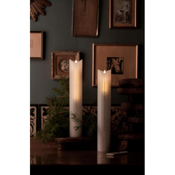 Sirius LED-Kerze Advent Calendar Weiss