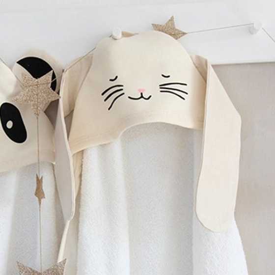 Serviette à capuche lapin