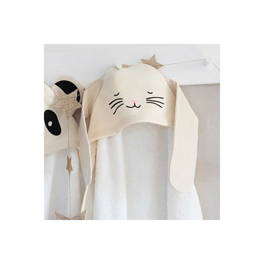 Serviette à capuche lapin