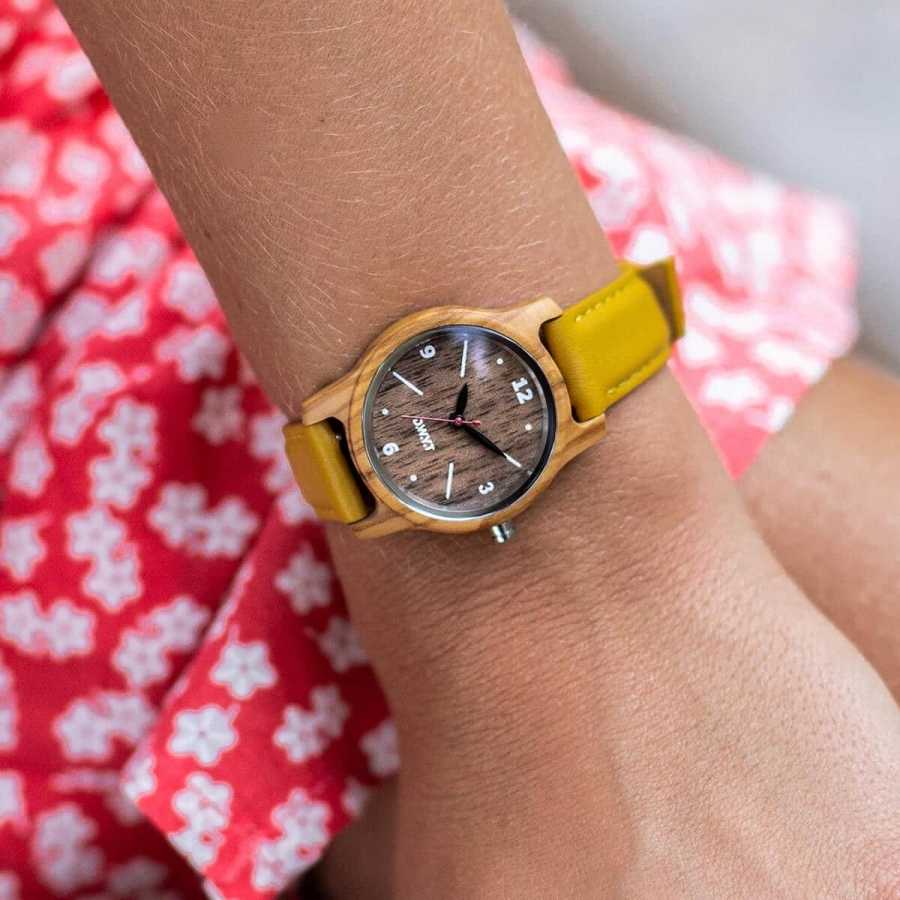 Geschenkset Uhr Angkor Senfgelb + Rubinrot