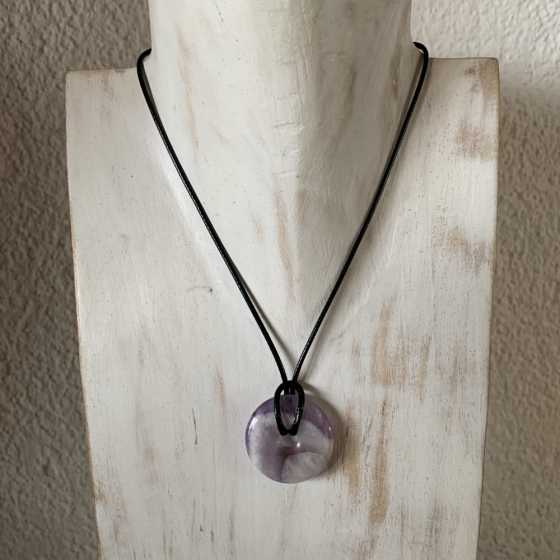 Collier tour de cou "donut" Améthyste