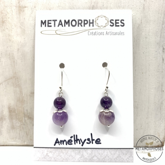 Amethyst Und Silber 925 Ohrringe