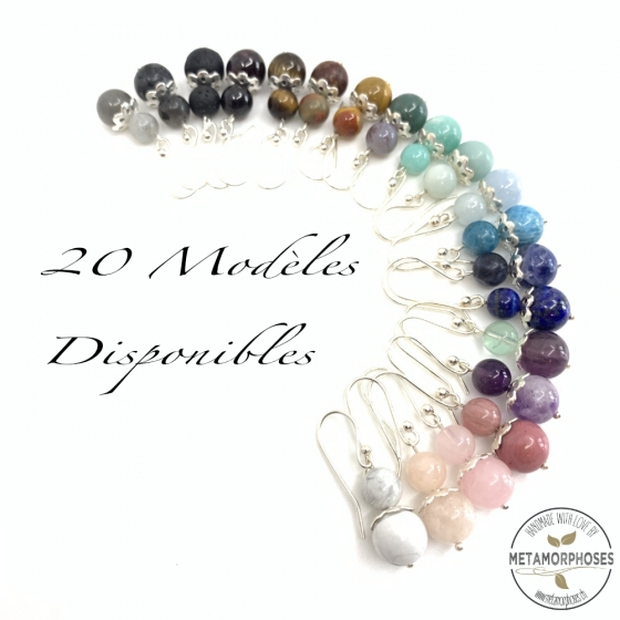 Boucles d'oreilles Améthyste "collection" - Sérénité, Intuition, Apaisement