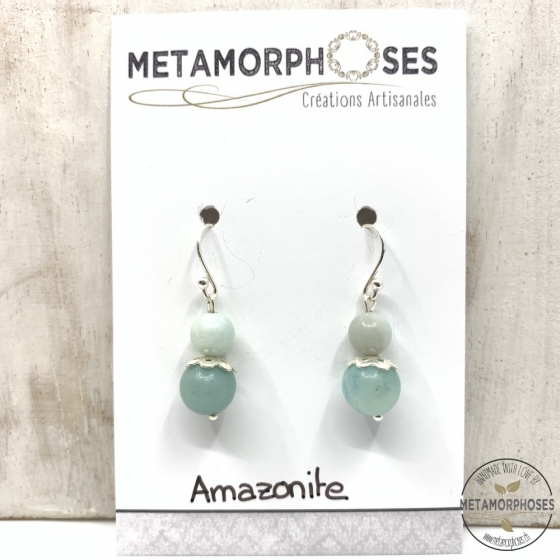 Boucles Amazonite "COLLECTION"