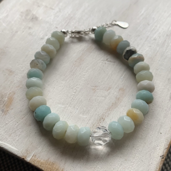 Bracelet Amazonite et Swarovski