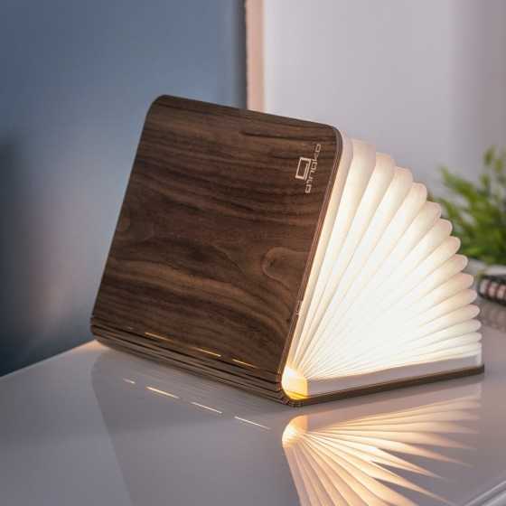 Grande lampe de lecture Smart Book Light- Bois naturel de noyer