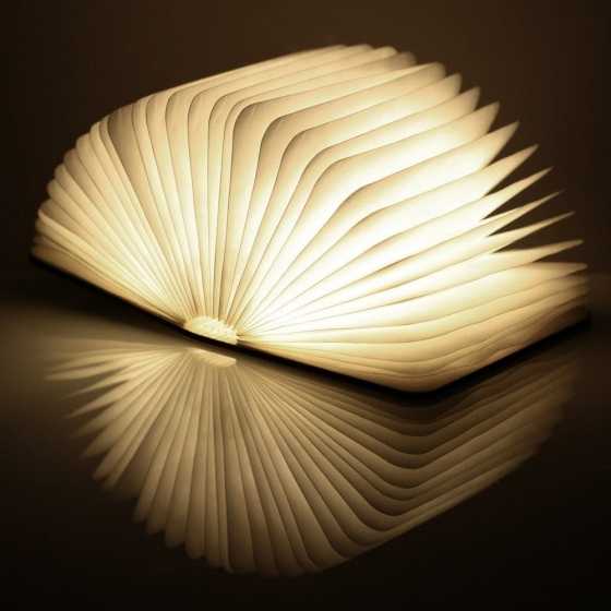 Großes Smart Book Light - Walnuss Naturholz