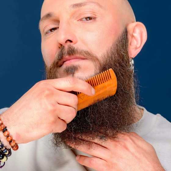 Peigne à barbe - Bois de poirier - Sapiens