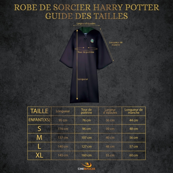Zauberkleid / Cape / Umhang - Slytherin - Harry Potter Cinereplicas