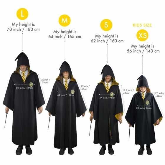 Robe de Sorcier / Cape - Poufsouffle- Harry Potter Cinereplicas