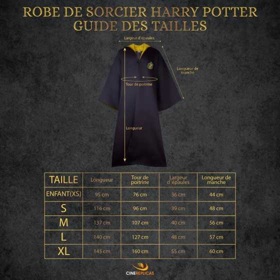 kids Zauberkleid / Cape / Umhang- Hufflepuff - Harry Potter Cinereplicas