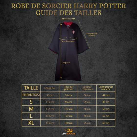 Robe de Sorcier / Cape  - cinerplicas Gryffondor - Harry Potter