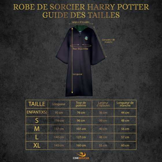 kids Robe de Sorcier / Cape - Serpentard - Harry Potter Cinereplicas