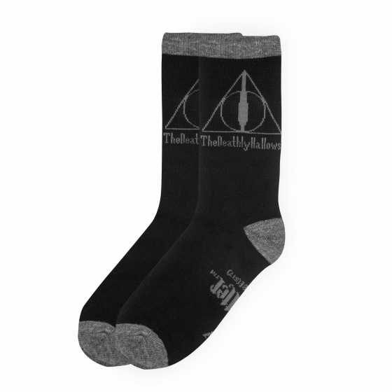 DEATHLY HALLOWS Socken 3 Paar Einheitsgröße - 35 bis 45 - Harry Potter