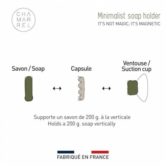 Lot de 3 - Porte-Savon minimaliste aimanté
