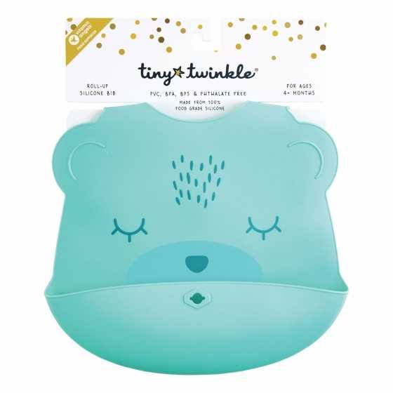 Bavoir en silicone Mint Bear - TINY TWINKLE, bébé, cadeau, Fribourg, Suisse