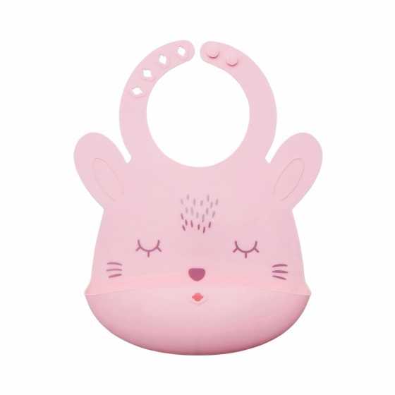 Bavoir en silicone Rose Bunny - TINY TWINKLE, bébé, cadeau, Fribourg, Suisse