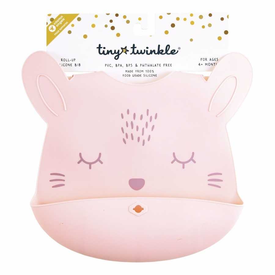 Bavoir en silicone Rose Bunny - TINY TWINKLE, bébé, cadeau, Fribourg, Suisse