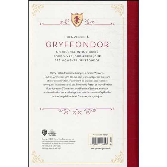 Courage (Gryffondor) - Journal intime pour cultiver son âme de Gryffondor - Harry Potter