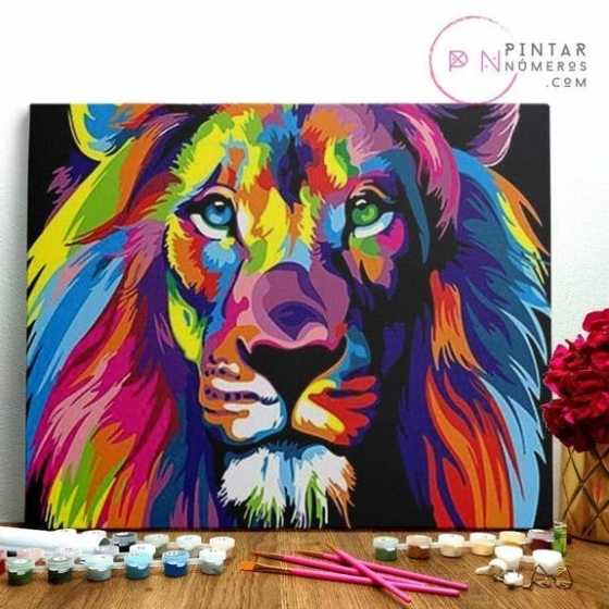 Löwe - Nummeriertes Malset - Pintar Números