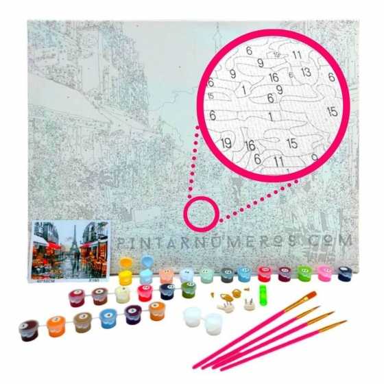 Nuit étoilée de Poudlard - Kit de peinture numérotée - Pintar Números