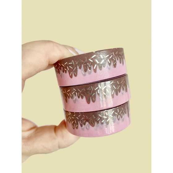 Washi Tape Chocolate & Strawberry Ice Cream Drip Foiled