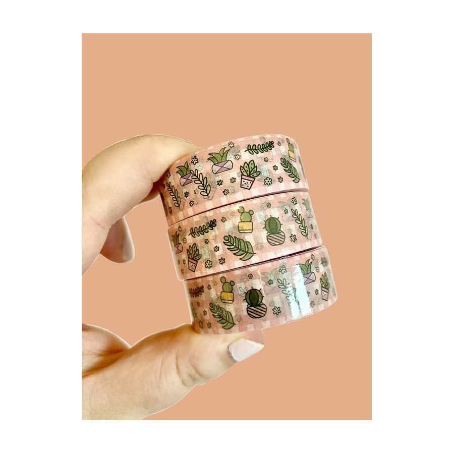 Washi Tape Plant Gingham