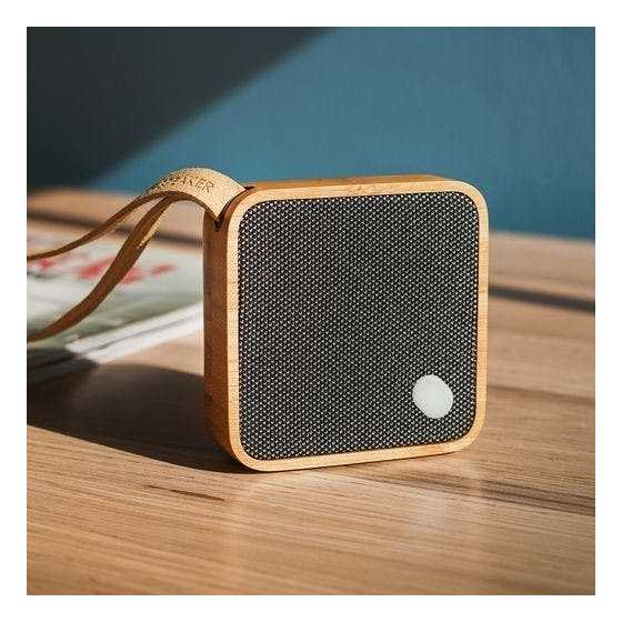 MI Square Pocket Speaker Natürliches Bambusholz