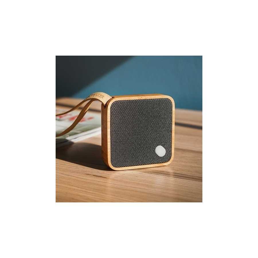 MI Square Pocket Speaker Natürliches Bambusholz