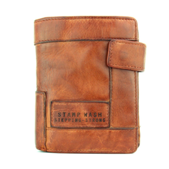 Portefeuille Arco Marron - Stamp, cuir, idées cadeaux, hommes, pour lui, Fribourg, artisanat, Suisse