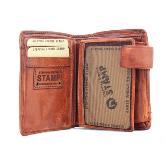 Portefeuille Arco Marron - Stamp, cuir, idées cadeaux, hommes, pour lui, Fribourg, artisanat, Suisse