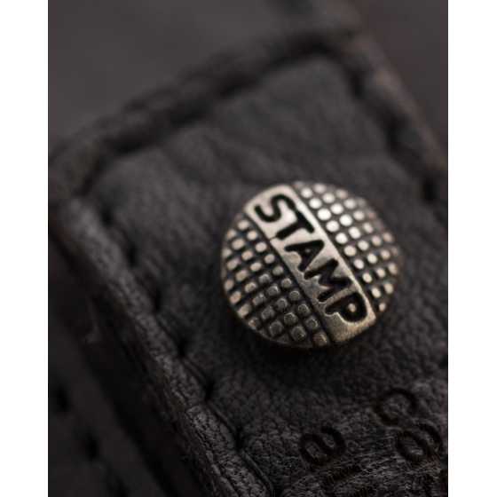 Qaus Schwarz Brieftasche - Stempel, Leder, Geschenkideen, Männer, für Ihn, Freiburg, Handwerk, Schweiz