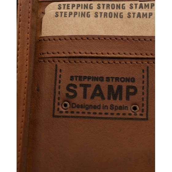 Portefeuille Qaus clair - Stamp, cuir, idées cadeaux, hommes, pour lui, Fribourg, artisanat, Suisse