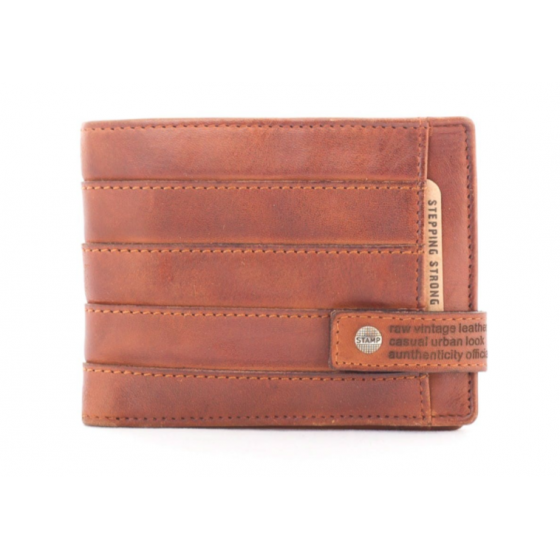 Portefeuille Qaus clair - Stamp, cuir, idées cadeaux, hommes, pour lui, Fribourg, artisanat, Suisse