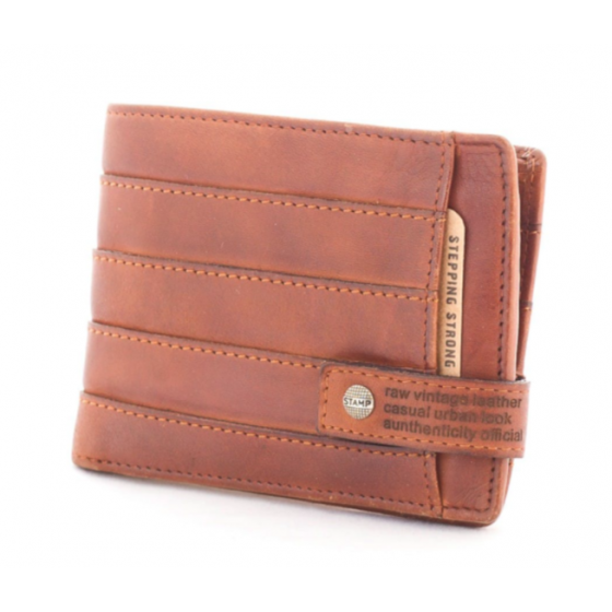 Portefeuille Qaus clair - Stamp, cuir, idées cadeaux, hommes, pour lui, Fribourg, artisanat, Suisse