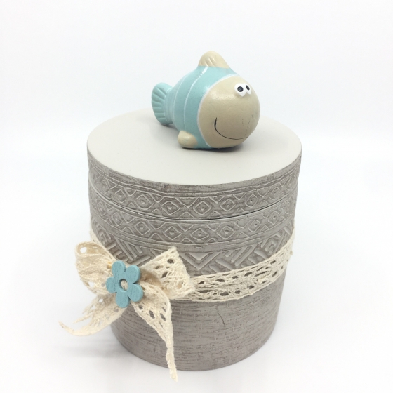 Boite en béton figurine poisson