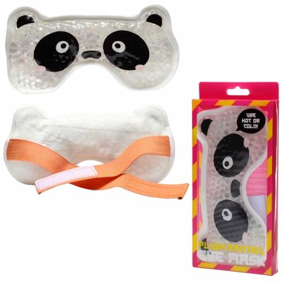 Masque pour les yeux en gel doublé en peluche panda Adoramals